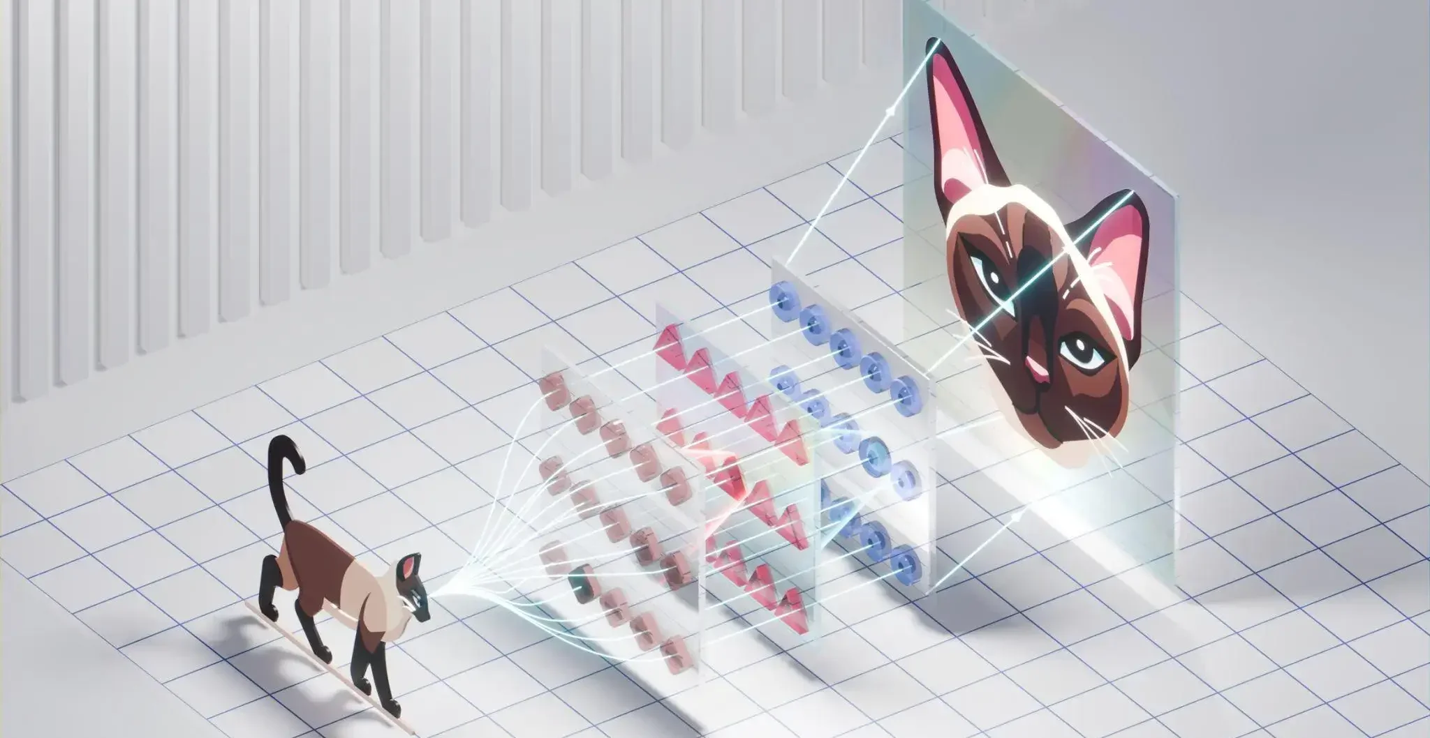 Hình ảnh AI nhận diện thú cưng bằng cách phân tích khuôn mặt mèo để xác định danh tính