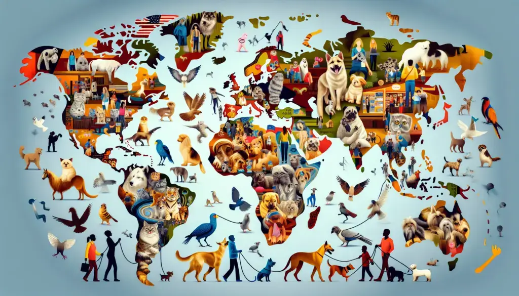 Bản đồ thế giới thể hiện sự khác biệt trong cách nuôi thú cưng ở Việt Nam và nước ngoài